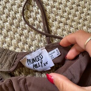 Princess Polly bra crop top brown